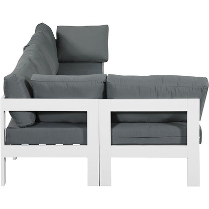 Nizuc Grey Water Resistant Fabric Outdoor Patio Modular Sectional