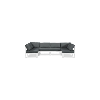 Nizuc Grey Water Resistant Fabric Outdoor Patio Modular Sectional