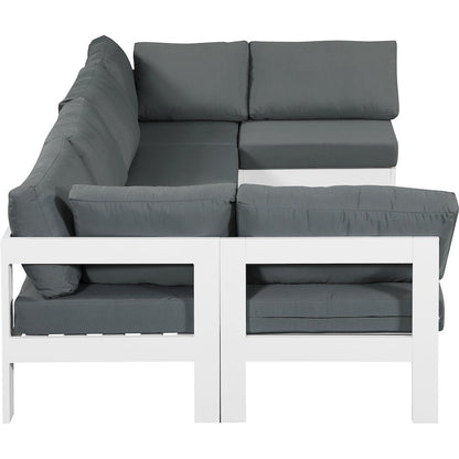 Nizuc Grey Water Resistant Fabric Outdoor Patio Modular Sectional