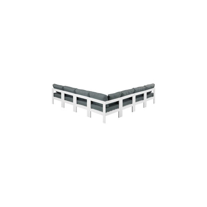 Nizuc Grey Water Resistant Fabric Outdoor Patio Modular Sectional