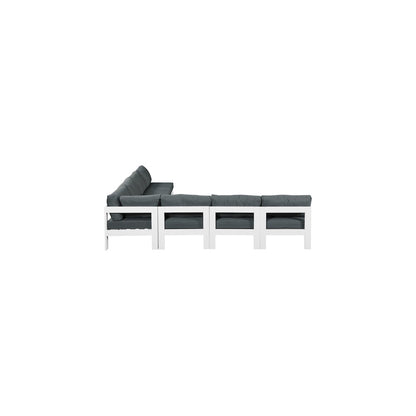 Nizuc Grey Water Resistant Fabric Outdoor Patio Modular Sectional