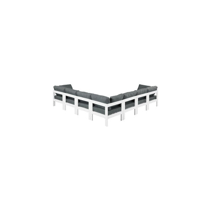 Nizuc Grey Water Resistant Fabric Outdoor Patio Modular Sectional