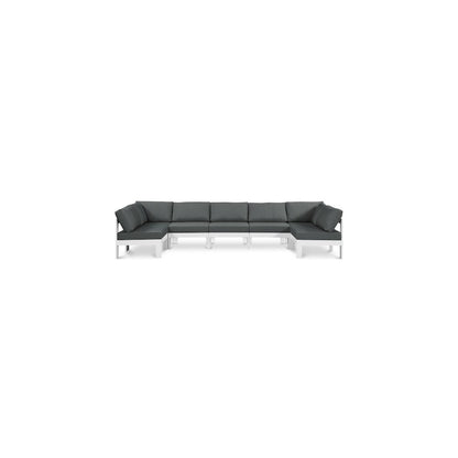 Nizuc Grey Water Resistant Fabric Outdoor Patio Modular Sectional