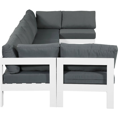 Nizuc Grey Water Resistant Fabric Outdoor Patio Modular Sectional