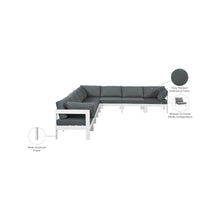 Nizuc Grey Water Resistant Fabric Outdoor Patio Modular Sectional