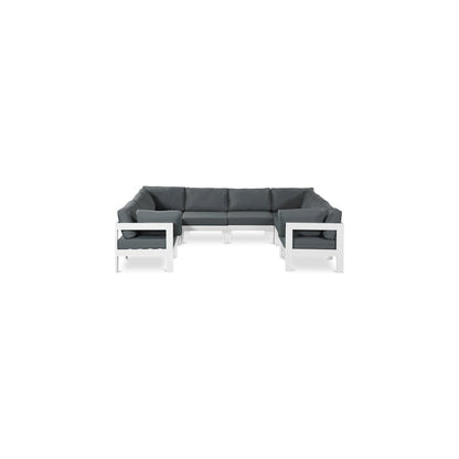 Nizuc Grey Water Resistant Fabric Outdoor Patio Modular Sectional