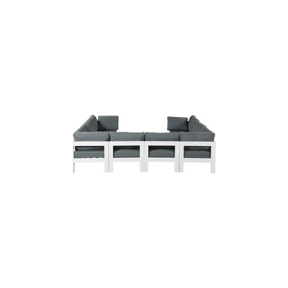 Nizuc Grey Water Resistant Fabric Outdoor Patio Modular Sectional