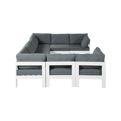 Nizuc Grey Water Resistant Fabric Outdoor Patio Modular Sectional