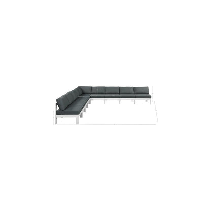 Nizuc Grey Water Resistant Fabric Outdoor Patio Modular Sectional