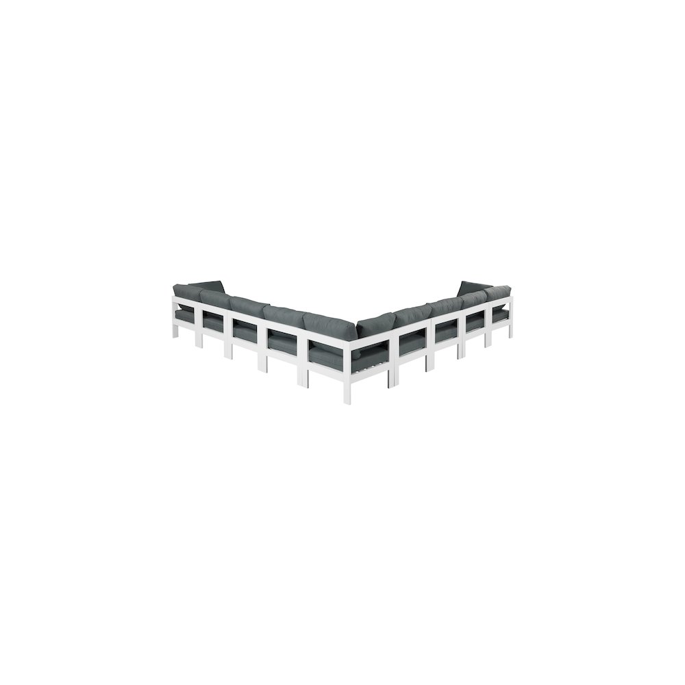 Nizuc Grey Water Resistant Fabric Outdoor Patio Modular Sectional