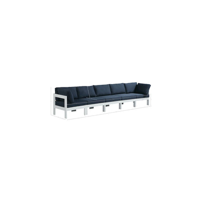 Nizuc Navy Water Resistant Fabric Outdoor Patio Modular Sofa