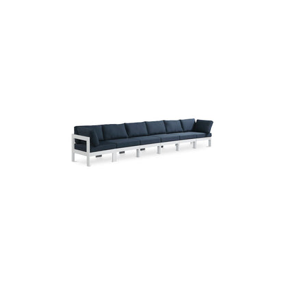 Nizuc Navy Water Resistant Fabric Outdoor Patio Modular Sofa