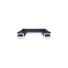 Nizuc Navy Water Resistant Fabric Outdoor Patio Modular Sectional