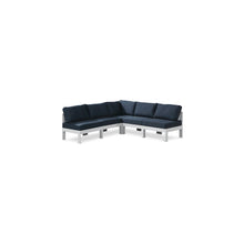 Nizuc Navy Water Resistant Fabric Outdoor Patio Modular Sectional