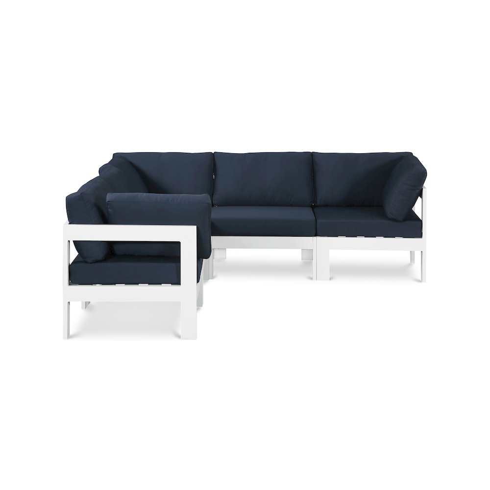 Nizuc Navy Water Resistant Fabric Outdoor Patio Modular Sectional
