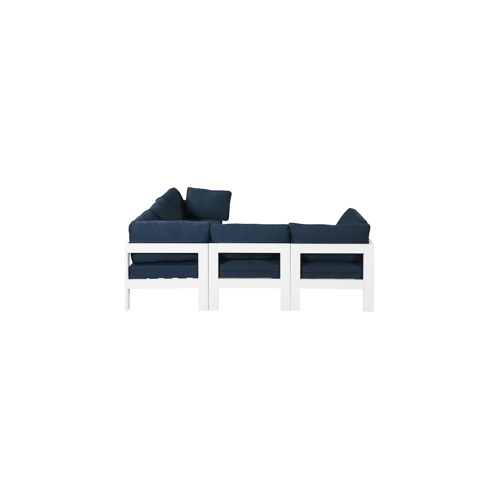 Nizuc Navy Water Resistant Fabric Outdoor Patio Modular Sectional