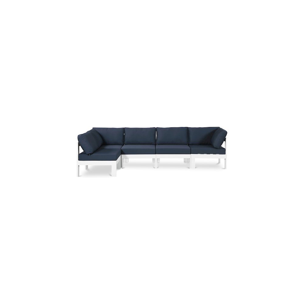 Nizuc Navy Water Resistant Fabric Outdoor Patio Modular Sectional