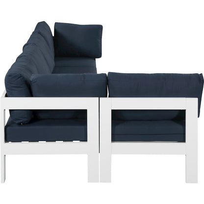 Nizuc Navy Water Resistant Fabric Outdoor Patio Modular Sectional