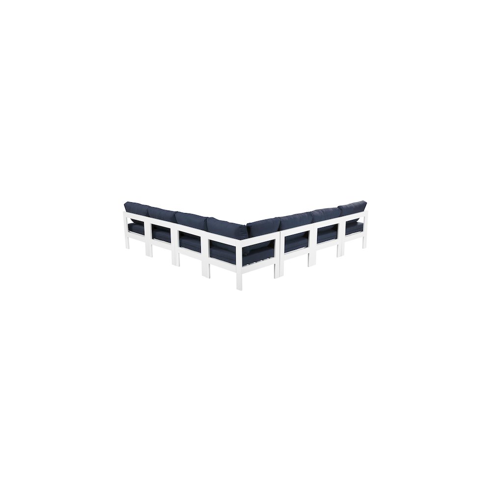 Nizuc Navy Water Resistant Fabric Outdoor Patio Modular Sectional