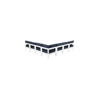 Nizuc Navy Water Resistant Fabric Outdoor Patio Modular Sectional