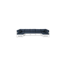Nizuc Navy Water Resistant Fabric Outdoor Patio Modular Sectional