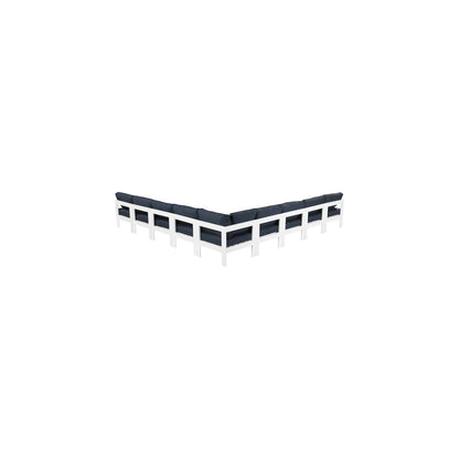 Nizuc Navy Water Resistant Fabric Outdoor Patio Modular Sectional