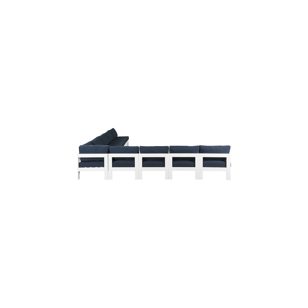 Nizuc Navy Water Resistant Fabric Outdoor Patio Modular Sectional