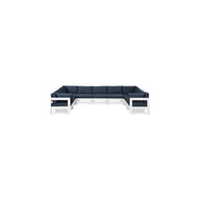Nizuc Navy Water Resistant Fabric Outdoor Patio Modular Sectional