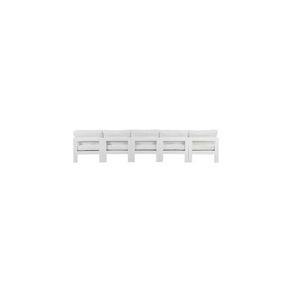 Nizuc White Water Resistant Fabric Outdoor Patio Modular Sofa