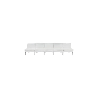 Nizuc White Water Resistant Fabric Outdoor Patio Modular Sofa