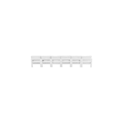 Nizuc White Water Resistant Fabric Outdoor Patio Modular Sofa