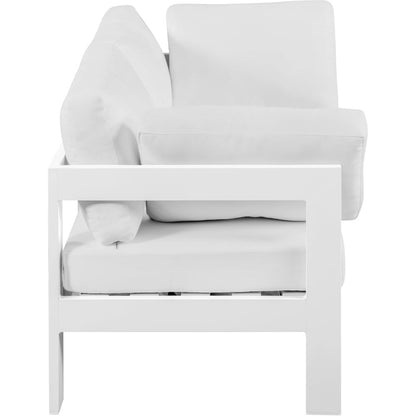 Nizuc White Water Resistant Fabric Outdoor Patio Modular Sofa