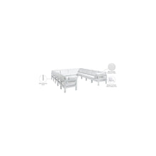 Nizuc White Water Resistant Fabric Outdoor Patio Modular Sectional