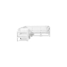 Nizuc White Water Resistant Fabric Outdoor Patio Modular Sectional
