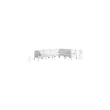 Nizuc White Water Resistant Fabric Outdoor Patio Modular Sectional