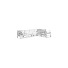 Nizuc White Water Resistant Fabric Outdoor Patio Modular Sectional