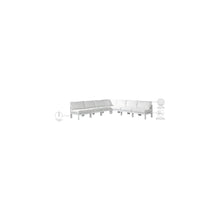 Nizuc White Water Resistant Fabric Outdoor Patio Modular Sectional