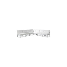 Nizuc White Water Resistant Fabric Outdoor Patio Modular Sectional