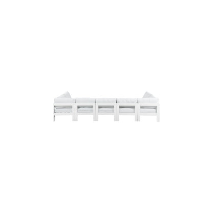 Nizuc White Water Resistant Fabric Outdoor Patio Modular Sectional