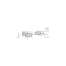 Nizuc White Water Resistant Fabric Outdoor Patio Modular Sectional