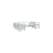 Nizuc White Water Resistant Fabric Outdoor Patio Modular Sectional