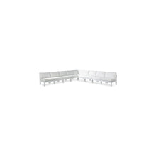 Nizuc White Water Resistant Fabric Outdoor Patio Modular Sectional
