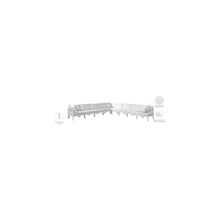 Nizuc White Water Resistant Fabric Outdoor Patio Modular Sectional