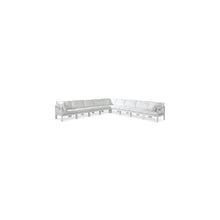 Nizuc White Water Resistant Fabric Outdoor Patio Modular Sectional