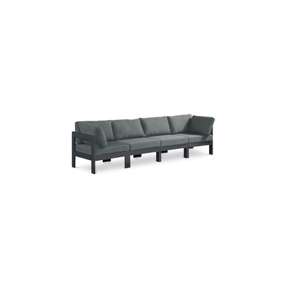 Nizuc Grey Water Resistant Fabric Outdoor Patio Modular Sofa