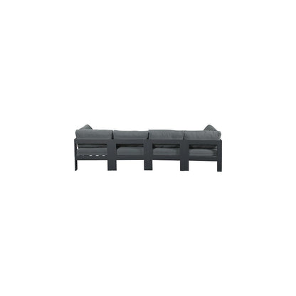 Nizuc Grey Water Resistant Fabric Outdoor Patio Modular Sofa