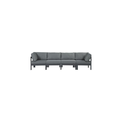 Nizuc Grey Water Resistant Fabric Outdoor Patio Modular Sofa