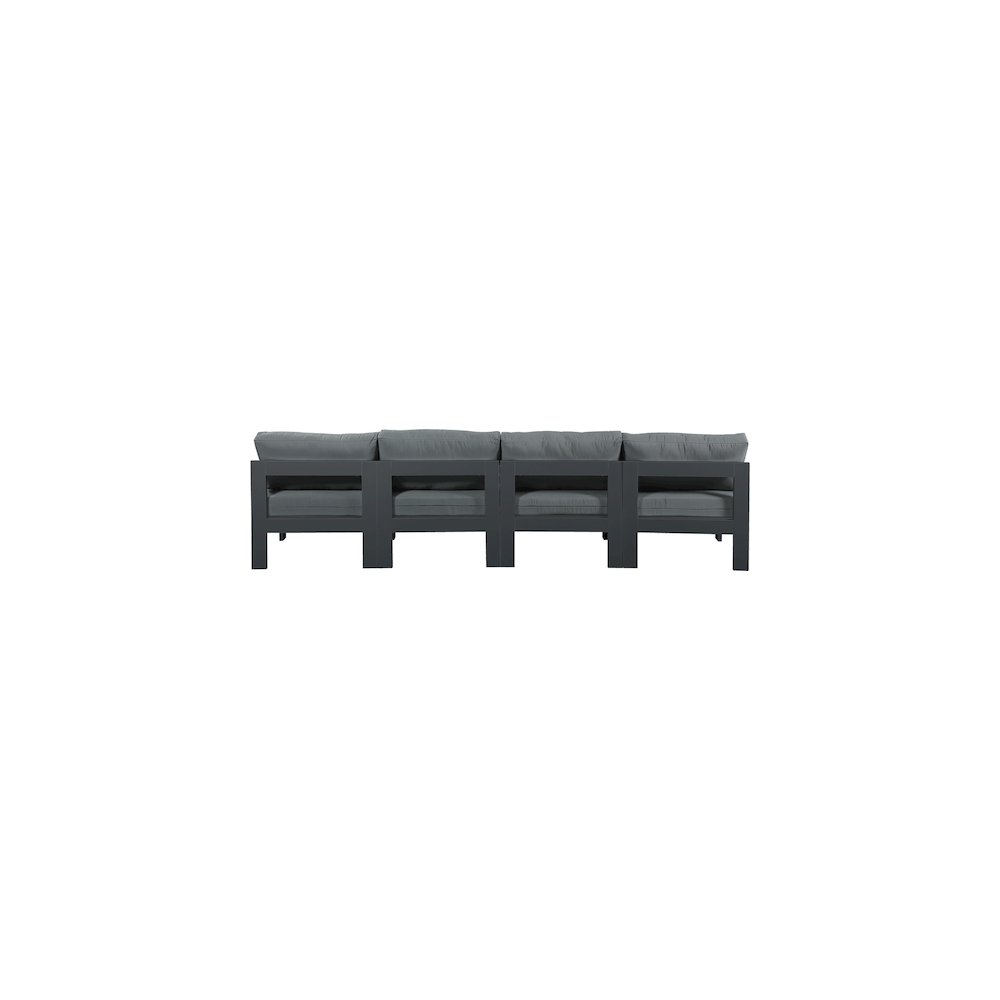 Nizuc Grey Water Resistant Fabric Outdoor Patio Modular Sofa