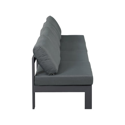 Nizuc Grey Water Resistant Fabric Outdoor Patio Modular Sofa