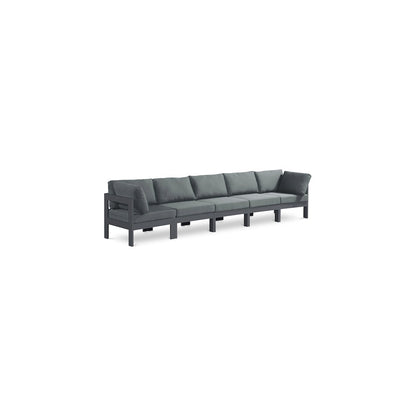 Nizuc Grey Water Resistant Fabric Outdoor Patio Modular Sofa
